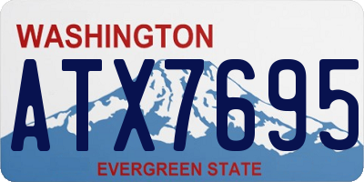 WA license plate ATX7695