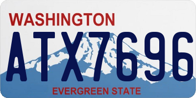 WA license plate ATX7696