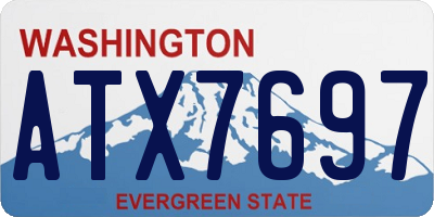 WA license plate ATX7697