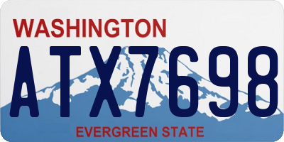 WA license plate ATX7698