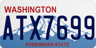 WA license plate ATX7699