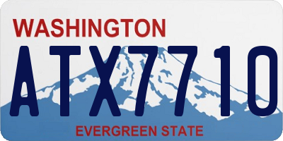 WA license plate ATX7710
