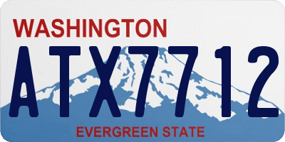 WA license plate ATX7712