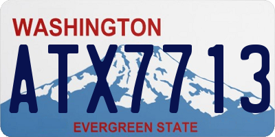 WA license plate ATX7713