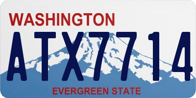 WA license plate ATX7714