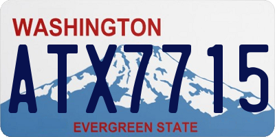 WA license plate ATX7715