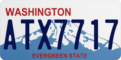 WA license plate ATX7717
