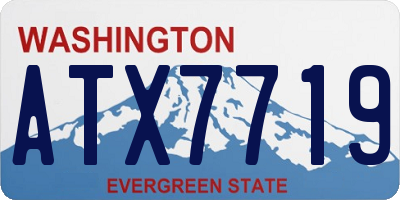WA license plate ATX7719