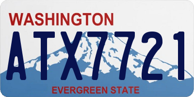 WA license plate ATX7721