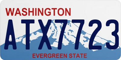WA license plate ATX7723