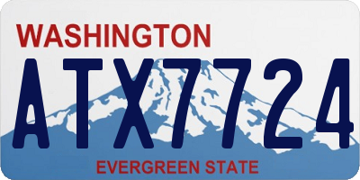 WA license plate ATX7724