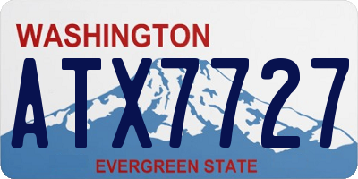 WA license plate ATX7727