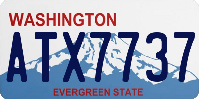 WA license plate ATX7737