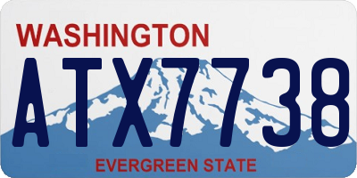 WA license plate ATX7738