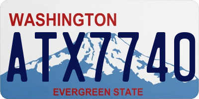 WA license plate ATX7740
