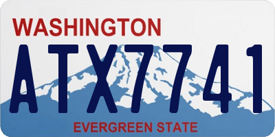 WA license plate ATX7741