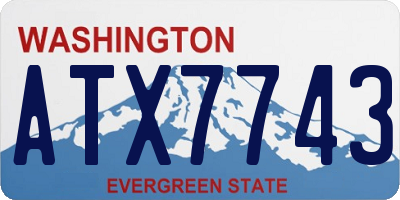 WA license plate ATX7743