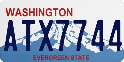 WA license plate ATX7744
