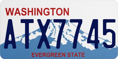 WA license plate ATX7745