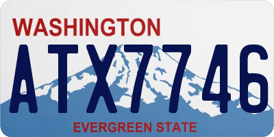 WA license plate ATX7746