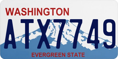 WA license plate ATX7749