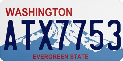 WA license plate ATX7753