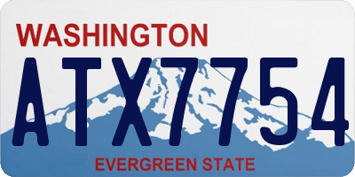 WA license plate ATX7754