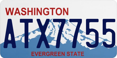 WA license plate ATX7755