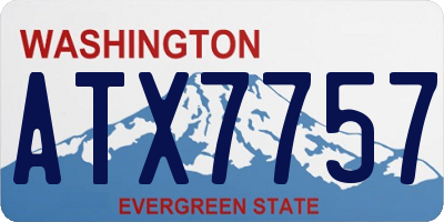 WA license plate ATX7757