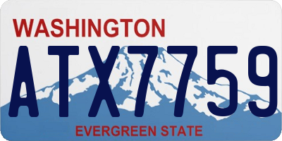 WA license plate ATX7759