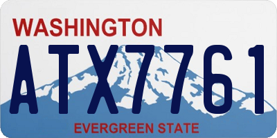 WA license plate ATX7761