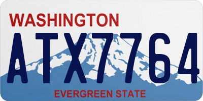 WA license plate ATX7764