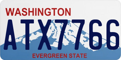 WA license plate ATX7766