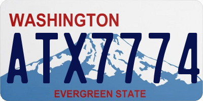 WA license plate ATX7774