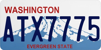 WA license plate ATX7775