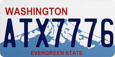 WA license plate ATX7776
