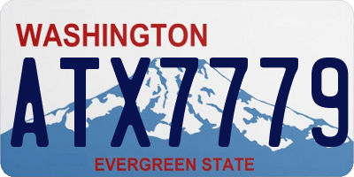 WA license plate ATX7779