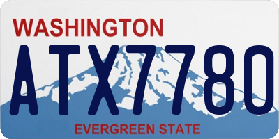 WA license plate ATX7780