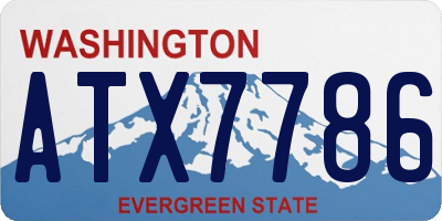 WA license plate ATX7786