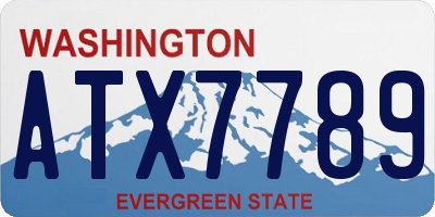 WA license plate ATX7789