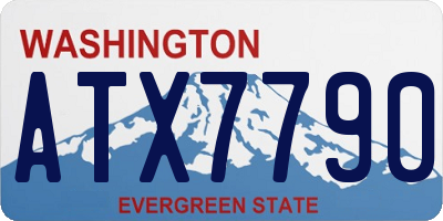 WA license plate ATX7790