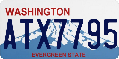 WA license plate ATX7795