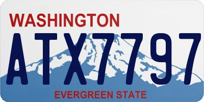 WA license plate ATX7797