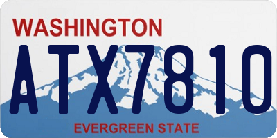 WA license plate ATX7810