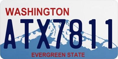 WA license plate ATX7811