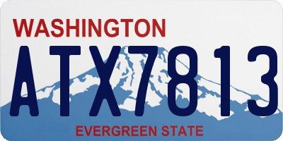WA license plate ATX7813