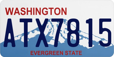 WA license plate ATX7815