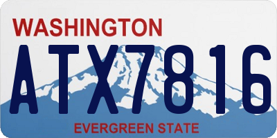 WA license plate ATX7816