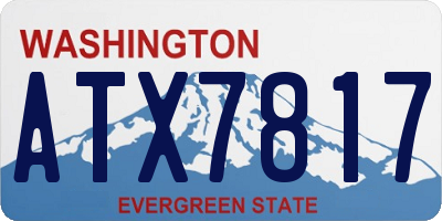 WA license plate ATX7817
