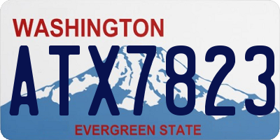WA license plate ATX7823